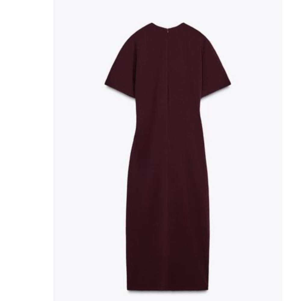 Zara Deep Burgundy Midi Dress